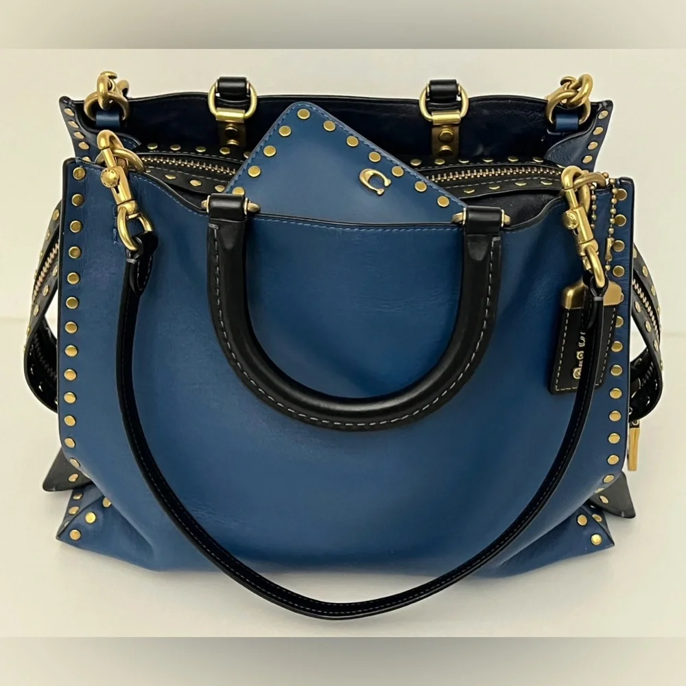 Coach Rogue 30 In Rivets & Wallet Set. Jennifer Lopez Collectors Special Edition - Picture 2 of 14